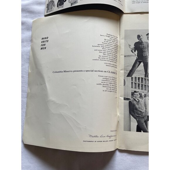 Vintage Columbia Minerva Mens Knitting Pattern Books Vol 124 & 798 For Classic S - Picture 4 of 14